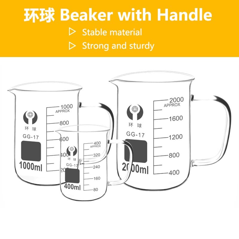 Glass Beaker with Handle Borosilicate Glass Graduated Beaker 2