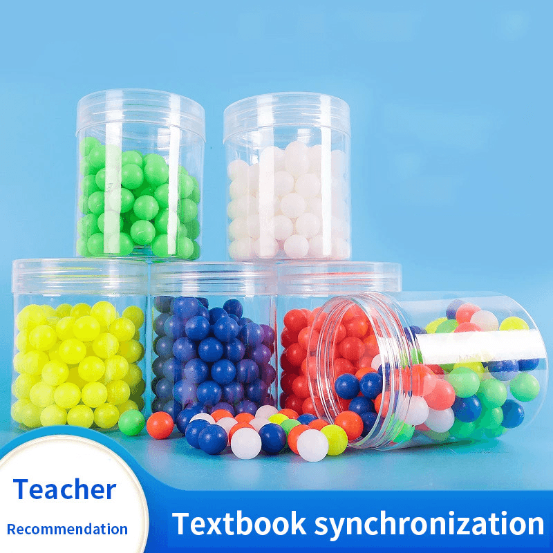 100pcs Colorful Plastic Balls 10mm Solid Ball for Elementary School Math Learning 5