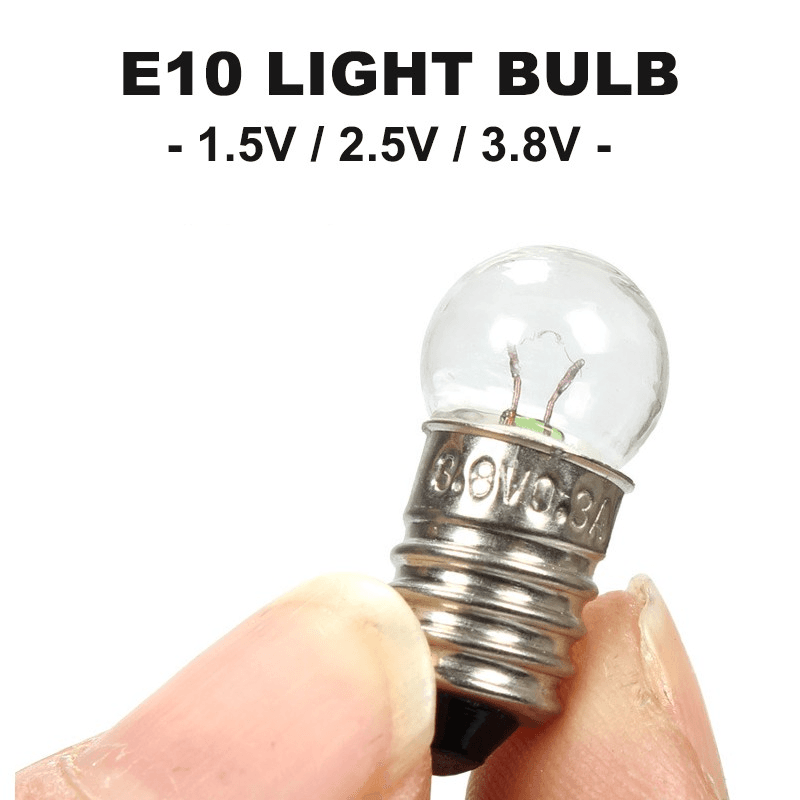 E10 Physical Electrical Experiment Miniature Screw Base Light Bulb Lamp (50pcs) 4