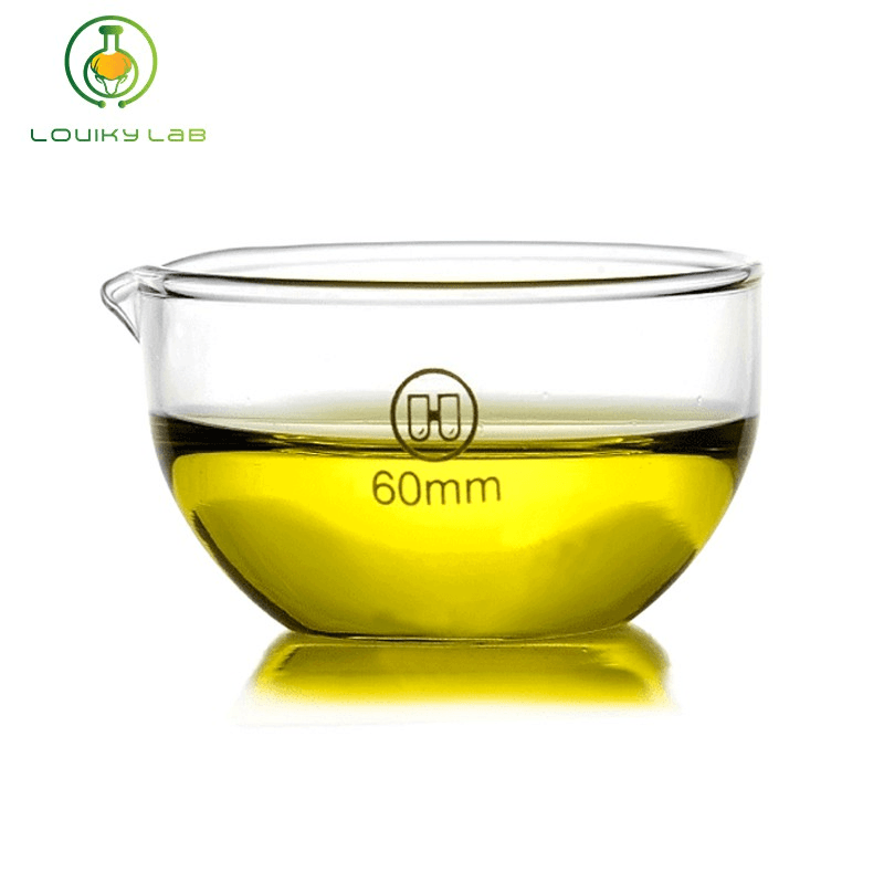 Borosilicate Glass Evaporating Dish with Mouth Flat & Round Bottom