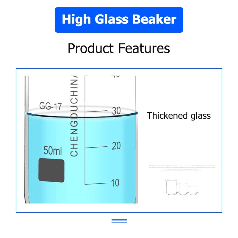 Glass Beaker High-type Borosilicate Graduated Beaker High Temperature Resistance 6
