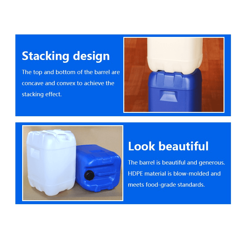 10L HDPE Stacking Bucket Food Grade Thicken Square Bucket Chemical Barrel 4