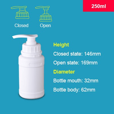 HDPE Pump Bottle Plastic Split Bottle with Pump 6