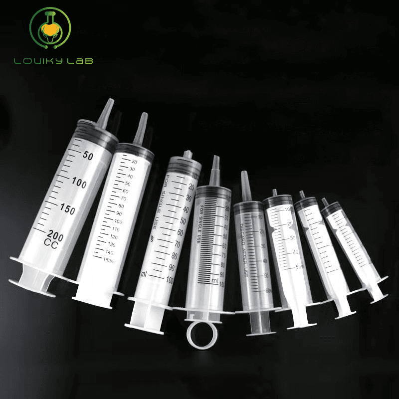 Large Caliber Plastic Syringe for Scientific Labs