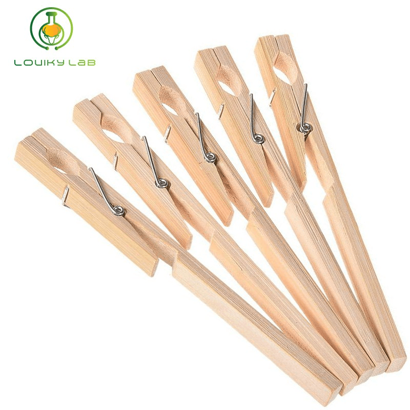 Test Tube Clip/Clamp Wood Opens up to 20mm in Dia