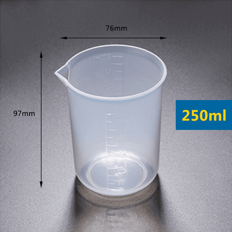 Plastic Beaker Thickened PP Measuring Cup Lab Graduated Beaker 6