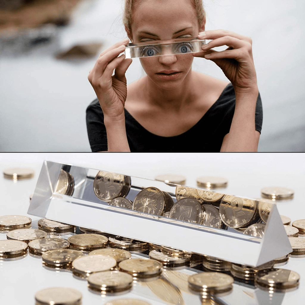 Optical Glass Triple Triangular Prism Refractor Crystal Prism Rainbow Maker 6