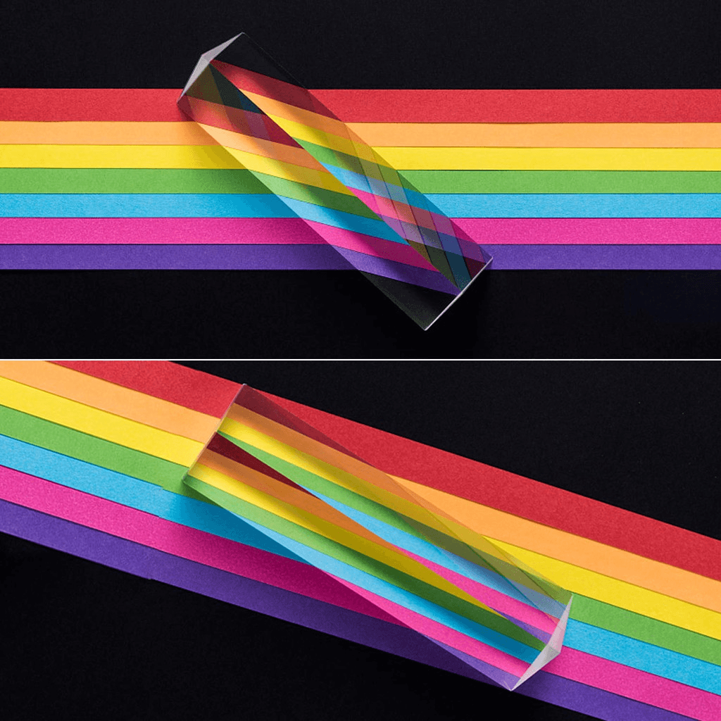 Optical Glass Triple Triangular Prism Refractor Crystal Prism Rainbow Maker 5
