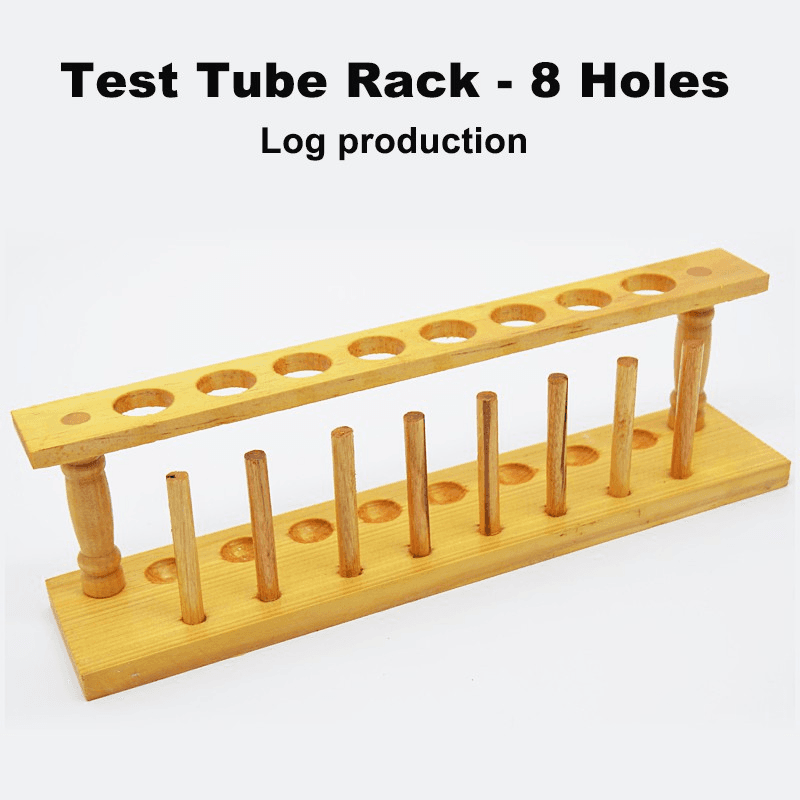 Wood Test Tube Rack Testing Tubes Holder Stand 5