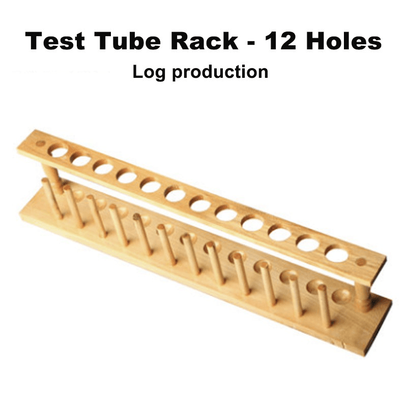 Wood Test Tube Rack Testing Tubes Holder Stand 7