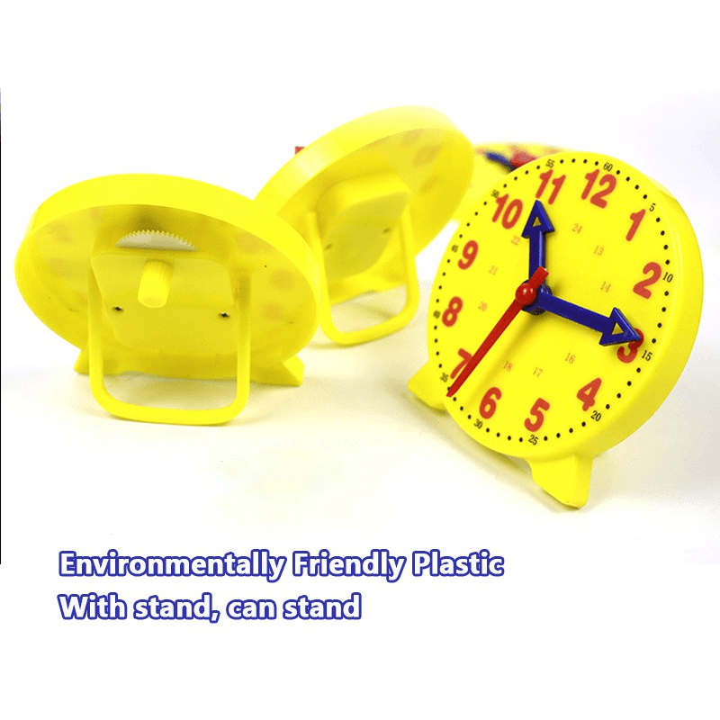 12H/24H Clock Model 3 Pointers Time Teaching Aid Mathematical Tool Linkage Clock Teaching Equipment 5