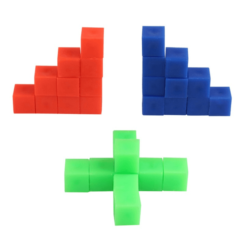 10Pcs 1cm Cube Small Colorful Building Block Math Geometry Primary School Math Teaching Aids 4