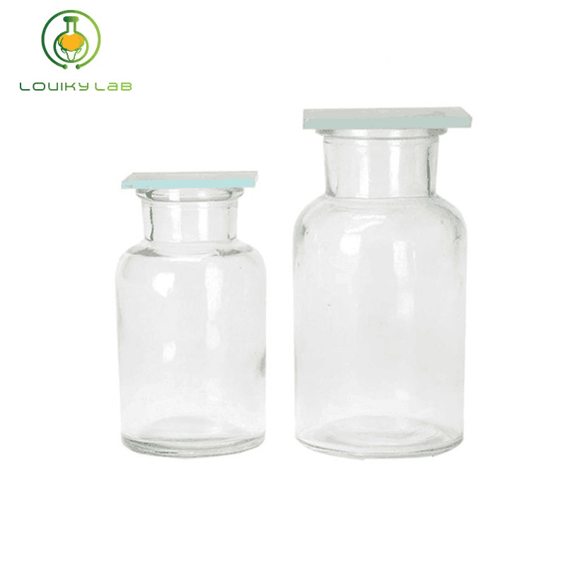 60/125/250/500ml Gas Collecting Bottle with Glass Stopper Glass Gas Cylinder