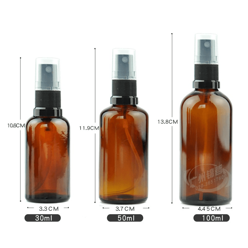 5-100ml Glass Spray Bottle Empty Water Sprayer Refillable Fine Mist Container for Water Toner Perfume 6