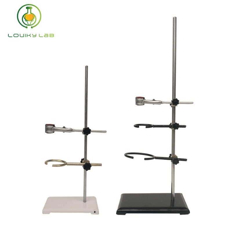 Small/Large Lab Iron Metal Support Chemical Experiment Lab Stand Base with Rings for School Home